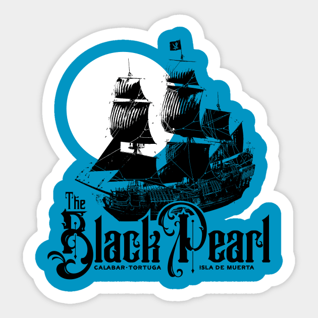 The Black Pearl Sticker by MindsparkCreative
